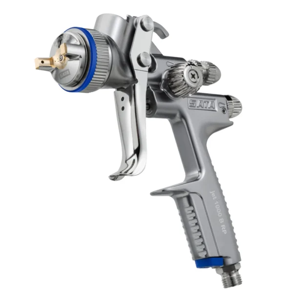 Satajet 1000 B RP är en mycket fin gravity flow cup sprutpistol för färg och lim. Utmärkt för tvåkomponent polyuretan så som Double Coat eller epoxiprimers så som IJmopx. munstycke sata färgspruta 1,3 mm
