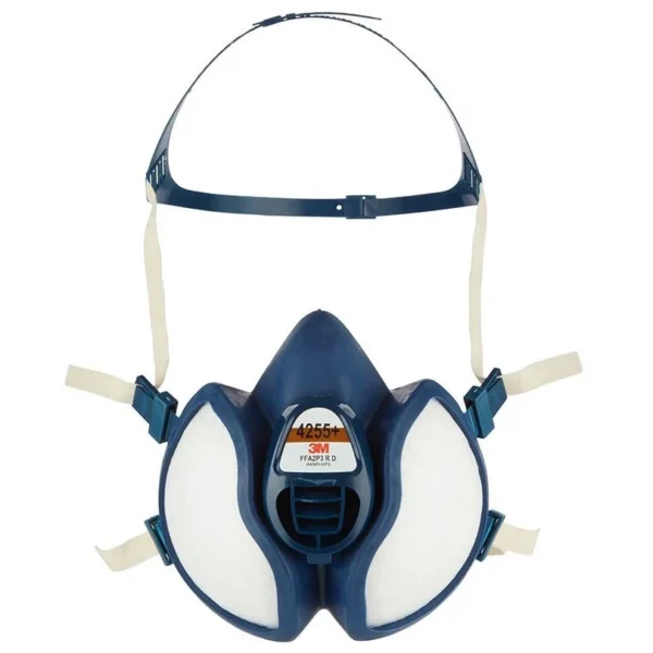 3Ms halvmask 4255 är ett underhållsfritt och återanvändningsbart andningsskydd för lackering och målning med 2-k färg. Köp 3M skyddsutrustning hos www.de-ijssel-coatings.se