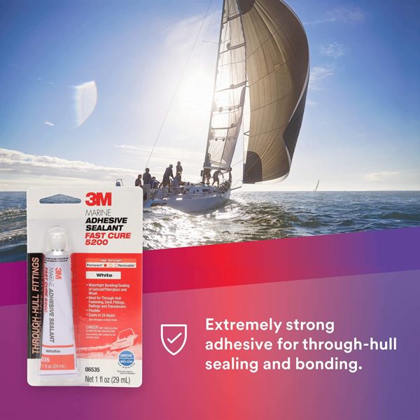 3M 5200 adhesive sealant på tub. Extremt start lim av polyuretan för marina applikationer ovan eller under vattenlinjen. Köp 3M 5200 polyuretanlim hos www.de-ijssel-coatings.se