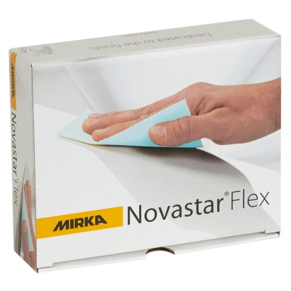 Mirka Novastar flex. Flexibla slipark i flera kornstorlekar från P40, P800, P1200, P1500. Vik sliparket mellan en tillhörande foam pad. Köp flexibla slipark hos www.de-ijssel-coatings.se
