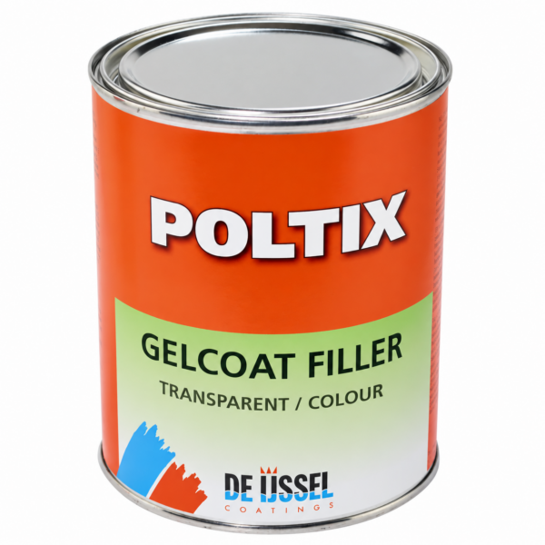 Poltix Gelcoat Filler – gelcoatspackel för reparation och förtjockning av gelcoat, transparent eller i valfri kulör