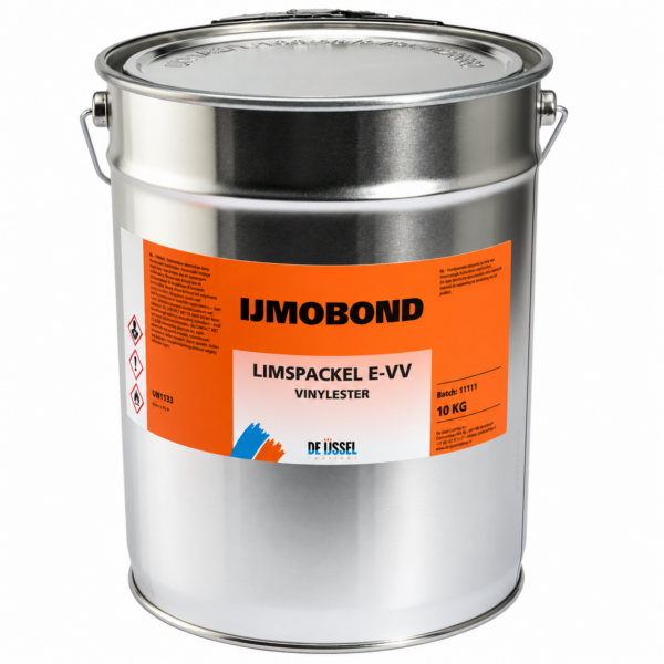 Vinylesterspackel IJmobond E-VV är ett mycket starkt spackel och limpasta med hackad glasfiber – 10 kg