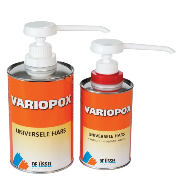 Variopox Universal är epoxiharts för trä, kolfiber, glasfiberlaminat. Variopox Universal är lamineringsepoxi i 1,5 liter set och 7,5 liter set. Variopox Universal är något tunnare epoxi och kallas ibland för epoxilack. Köp hos www.de-ijssel-coatings.se