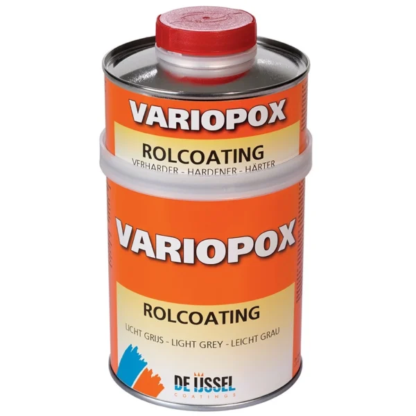 Kölsvinsfärg Variopox Rolcoating är en båtepoxi som är extremt stark och tålig, för dolda ytor som stuvfack, kölsvin, etc.