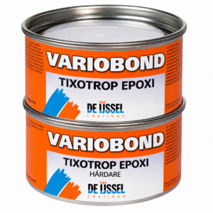 Variobond tixotrop epoxi 1 kg med bas och härdare. Starkt och tjockt epoxilim.