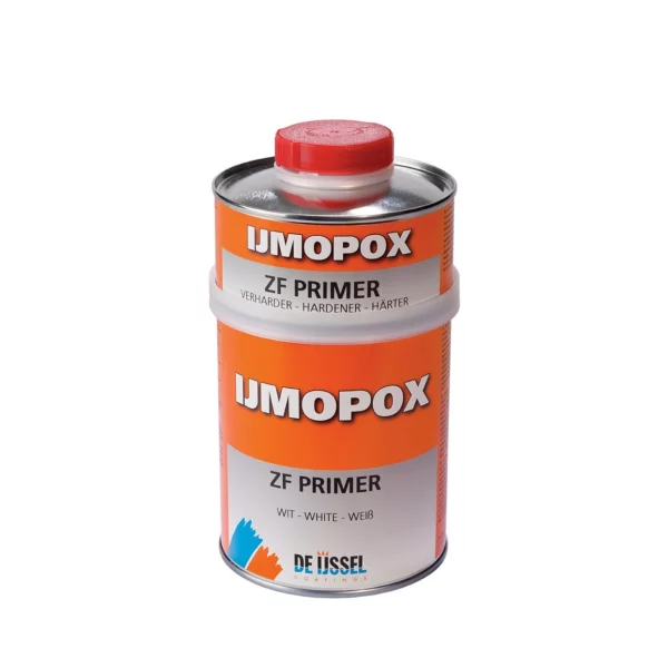 IJmopox ZF Primer är en vit lösningsmedelsbaserad epoxiprimer för polyester, stål eller aluminium. Härdar snabbt i låga temperaturer. Sprutbar eller rollas. Köp 750 ml-set för bästa pris hos www.de-ijssel-coatings.se