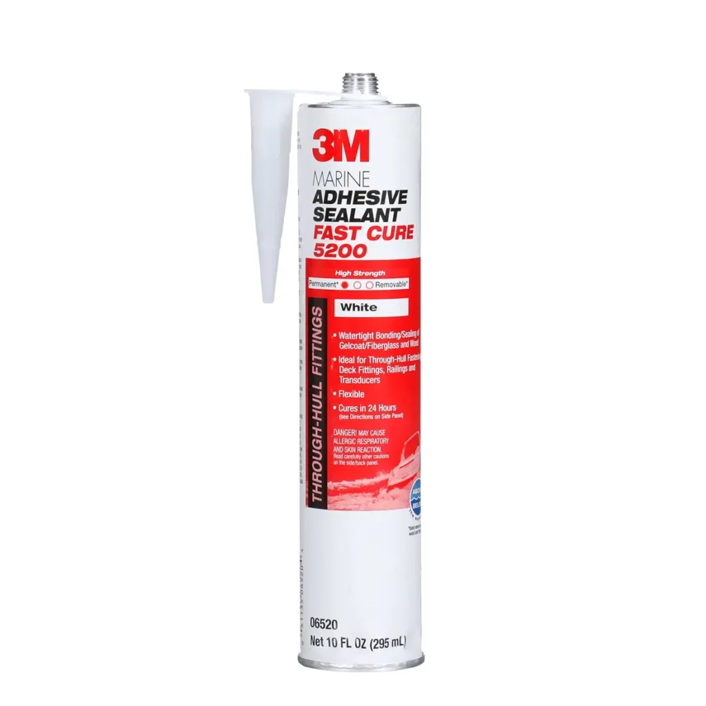 marin fogmassa 3M 5200 FC adhesive sealant på tub. Extremt start lim av polyuretan för marina applikationer ovan eller under vattenlinjen. Köp 3M 5200 FC polyuretanlim hos www.de-ijssel-coatings.se