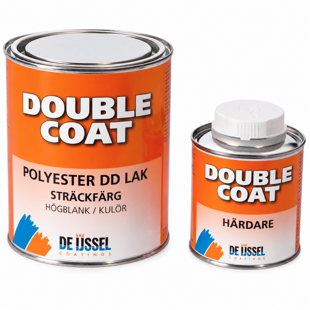 Sträckfärg Double Coat De IJssel Coatings. Högblank 2-k polyuretanfärg.