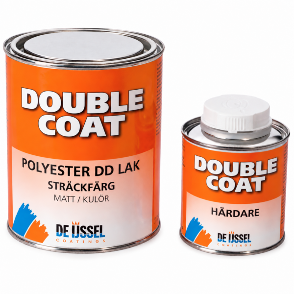 Double Coat Matt Sträckfärg – 2K polyuretanfärg i 1 kg-set med bas och härdare från De IJssel Coatings.