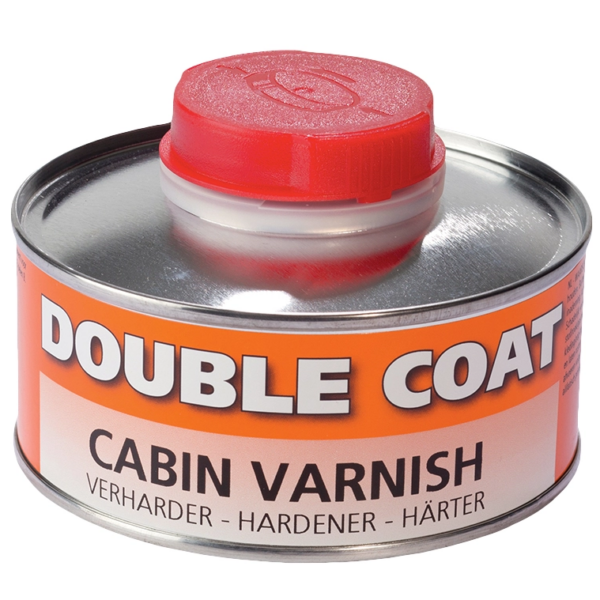 Härdare till vattenbaserad lack, halvblank klarlack Double Coat Cabin Varnsih. Köp hos www.de-ijssel-coatings.se