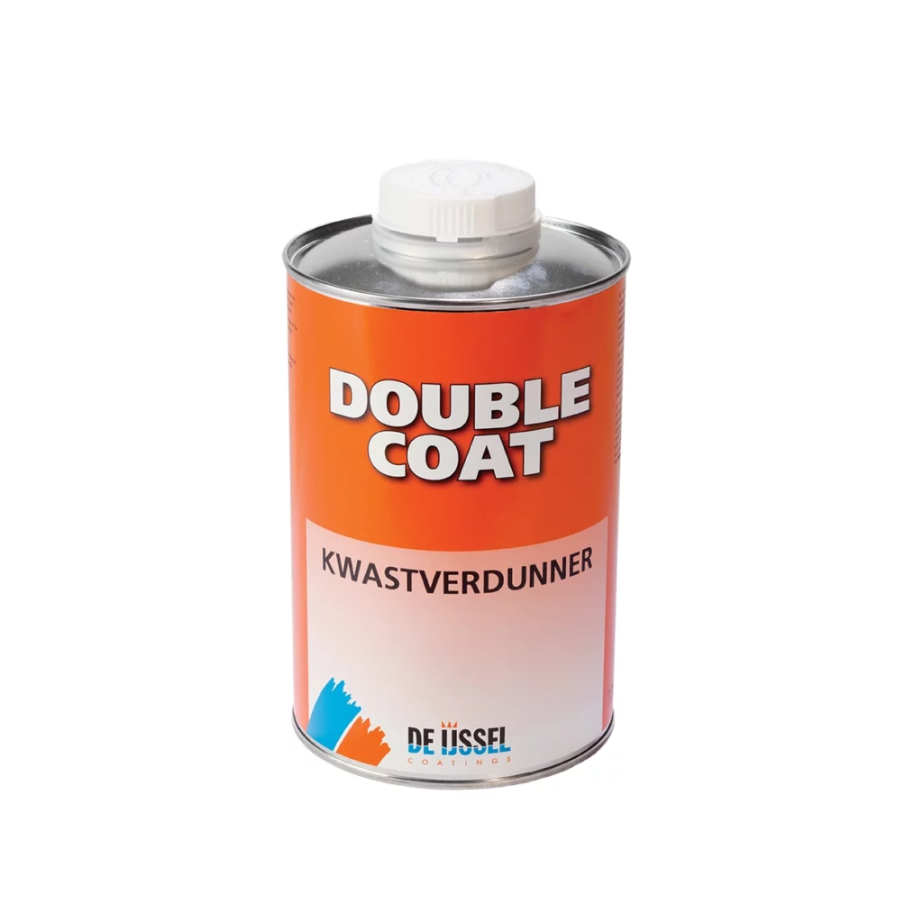 Double Coat Förtunning. Förtunning till Double Coat för att pensla eller rolla. Thinner för spädning av 2-komponent polyuretan. Epifanes förtunning. Köp thinner hos www.de-ijssel-coatings.se