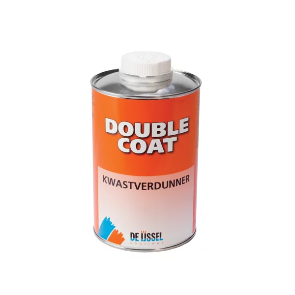 Double Coat Förtunning. Förtunning till Double Coat för att pensla eller rolla. Thinner för spädning av 2-komponent polyuretan. Epifanes förtunning. Köp thinner hos www.de-ijssel-coatings.se