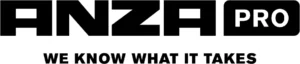 Anza logo. Vi på Hedbergs Industri AB är en av Anzas största återförsäljare av Anza Pro, proffssortiment Anza Elite Pro penslar och Anza Elite Filtrollers.