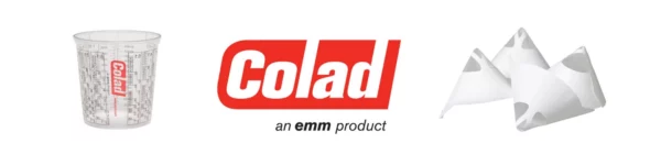 Colad logo. Hedbergs Industri AB är svensk återförsäljare för Colad måttkoppar.