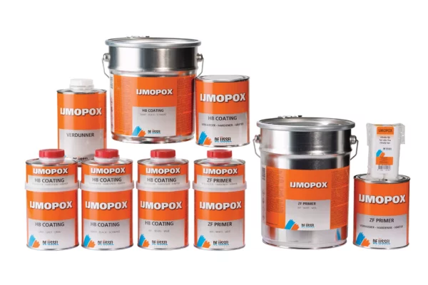 IJmopox är epoxiprimers med lösningsmedelsbaserad epoxi. ZF Primer för rostskyddsprimer och grundfärg för gelcoat, eller HB Coating för böldspärr epoxibehandling under vattenlinjen. Produceras av www.de-ijssel-coatings.se