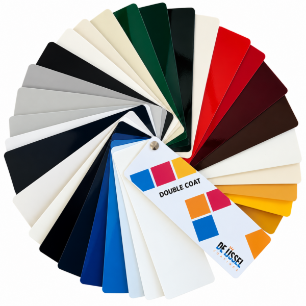 Double Coat kulörkarta i stort format från De IJssel Coatings – fysisk färgkarta med kulörprover för val av kulör till Double Coat 2K polyuretanlack och båtfärg.