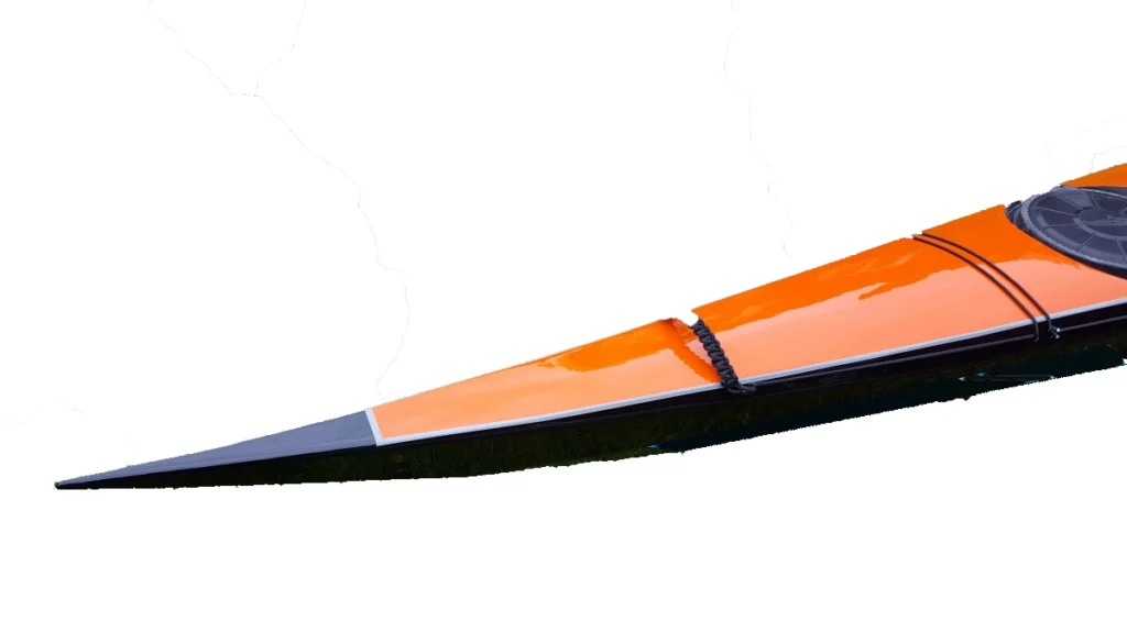 Double Coat DC 842 Orange. Kajak målad med Double Coat. Beställ färg hos www.de-ijssel-coatings.se