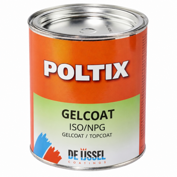 Poltix Gelcoat ISO/NPG i 1 kg förpackning. Kan beställas i valfri kulör i gelcoat eller topcoat.