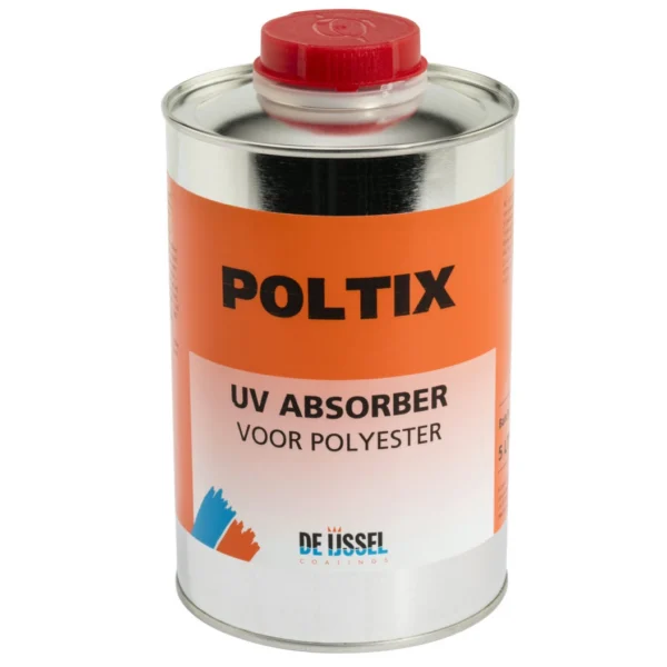 Poltix UV Absorber 1 liter är ett UV-filter för polyester. Polyester UV absorbent. Köp polyester hos www.de-ijssel-coatings.se