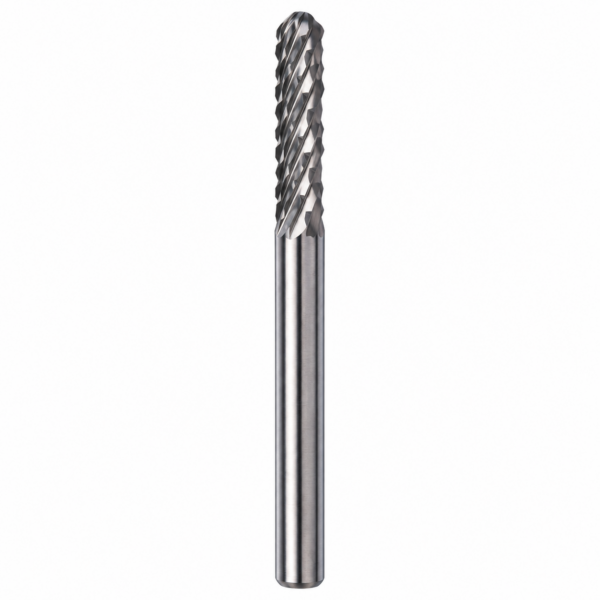 Liten roterande fil 3x38 mm för att fräsa ur hårnålssprickor i gelcoat.