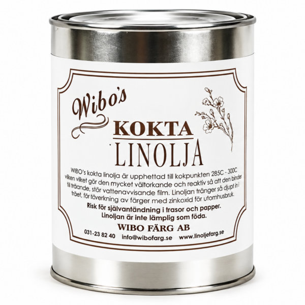 Wibo kokt linolja Wibo linoljefärg är den bästa linoljefärgen enligt oss, därför är vi stolta återförsäljare av Wibo linoljefärg. Vi ger dig full konsultation om liniljefärg och rätt färg till rätt planka. Wibo har flera färger så som linoljegrund för sågat eller hyvlat virke, mellanfärg, slipstrykningsfärg, färdigfärg och snickerifärg.Ring oss idag, gå till www.de-ijssel-coatings.se