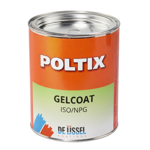 Poltix Gelcoat ISO/NPG i 1 kg förpackning. Kan beställas i valfri kulör.