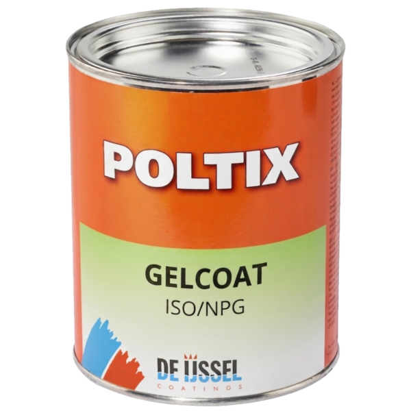 Poltix Gelcoat ISO/NPG i 1 kg förpackning. Kan beställas i valfri kulör.