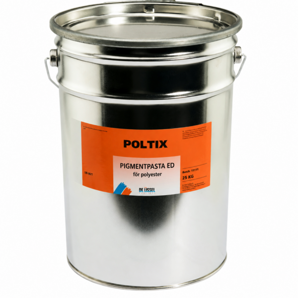 Poltix Pigmentpasta ED är en kulörpasta för polyester med extra goda kulörtäckande egenskaper