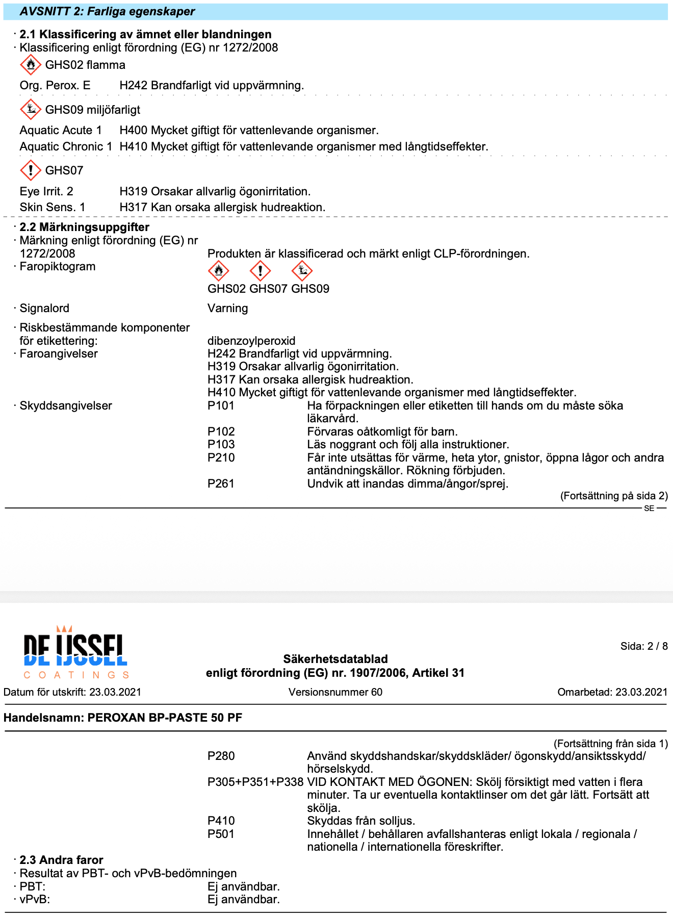 BPO Pasta – Härdare till polyesterspackel - Image 2